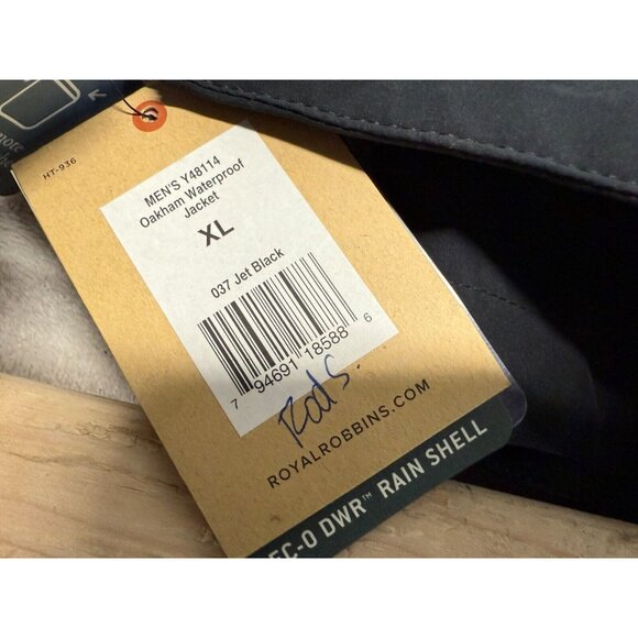 Royal Robbins Mens XL Full Zip Hooded Rain Jacket Windbreaker Navy $159 NWT READ - Picture 10 of 16